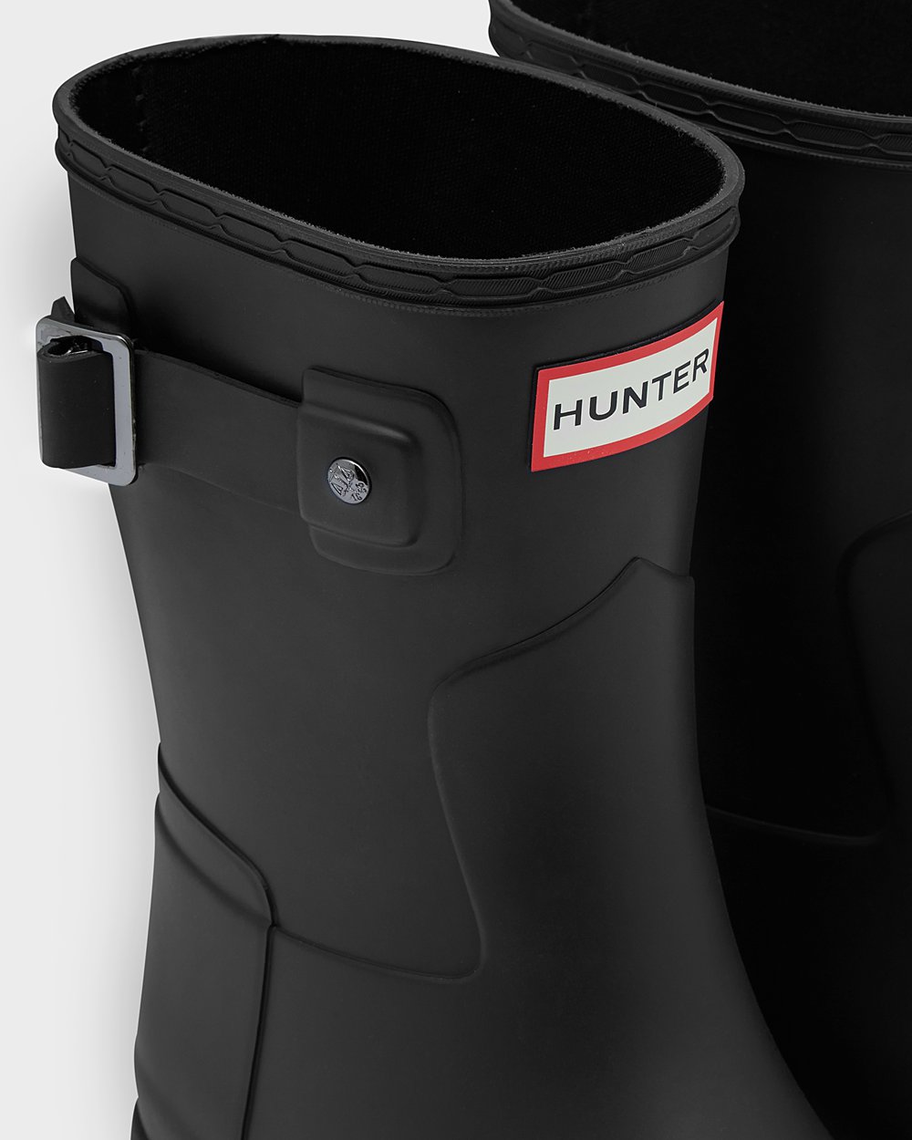 Galochas Curtas Hunter Feminina Pretas - Refined Slim Fit - 31HVZGAUO